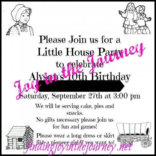 Little House Party Invitation